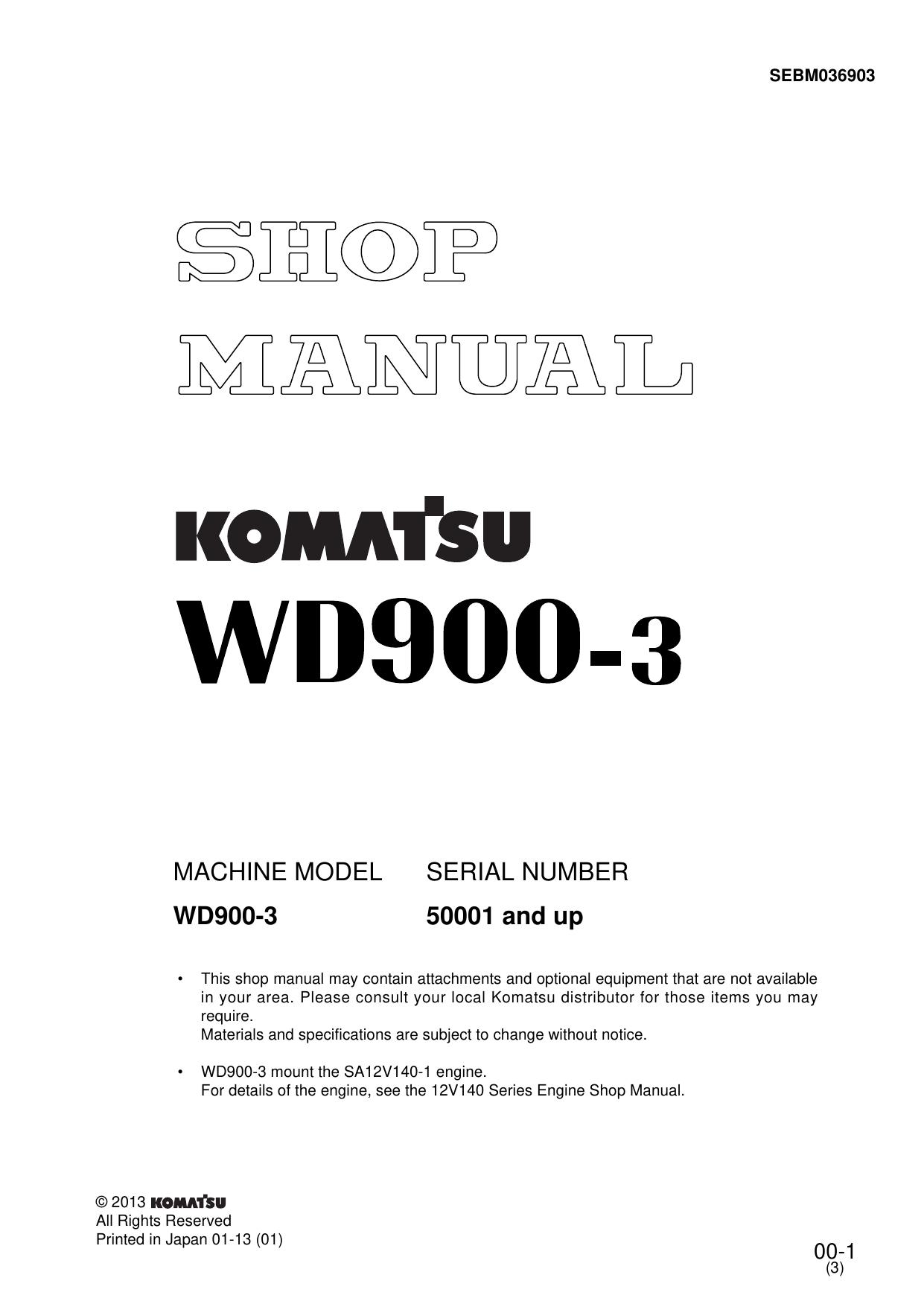 WD900-3 Shop Manual